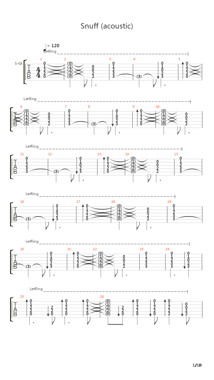 Snuff吉他谱