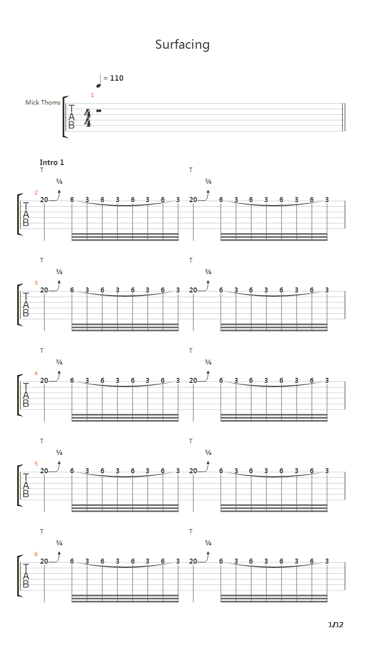 Surfacing吉他谱