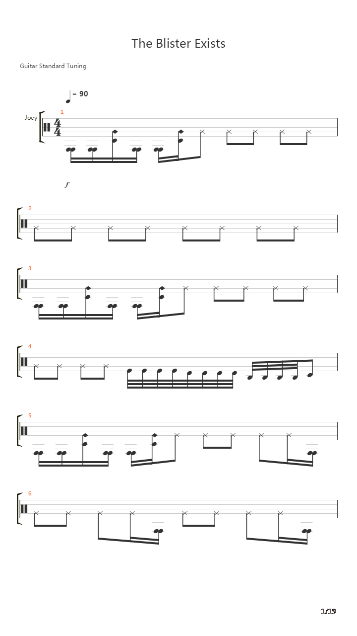 The Blister Exists吉他谱
