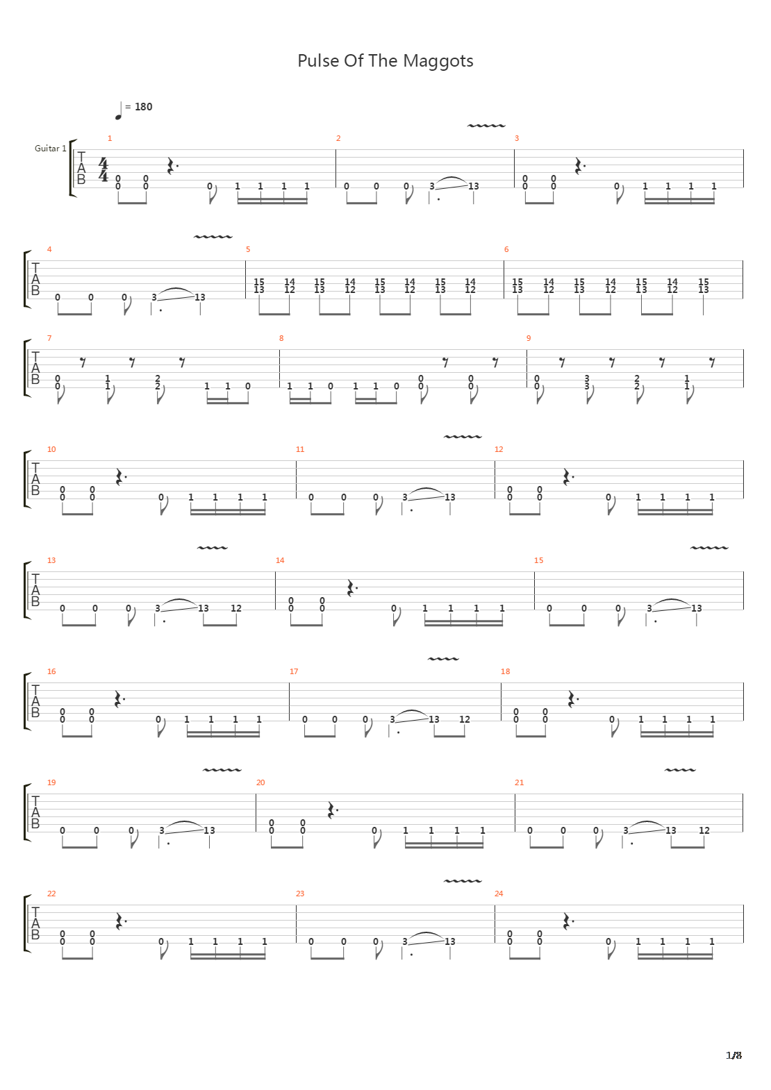 The Pulse Of The Maggots吉他谱