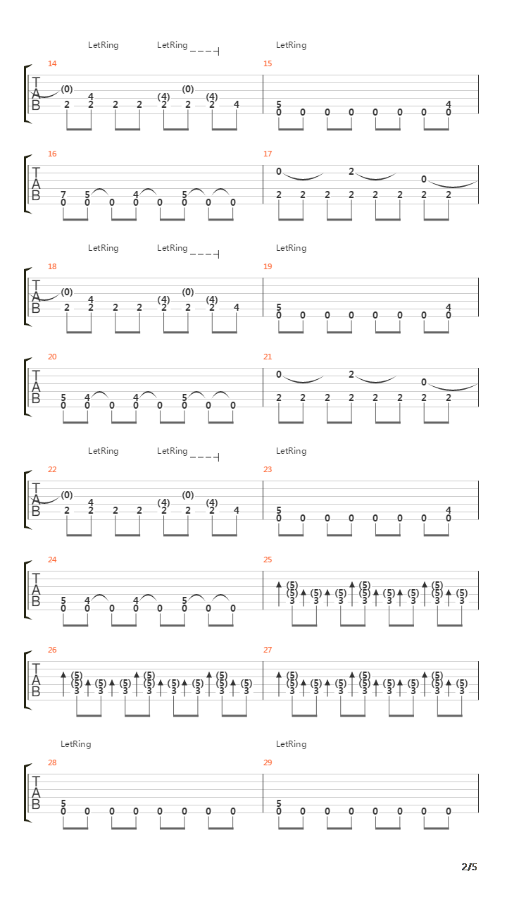 Vermilion吉他谱