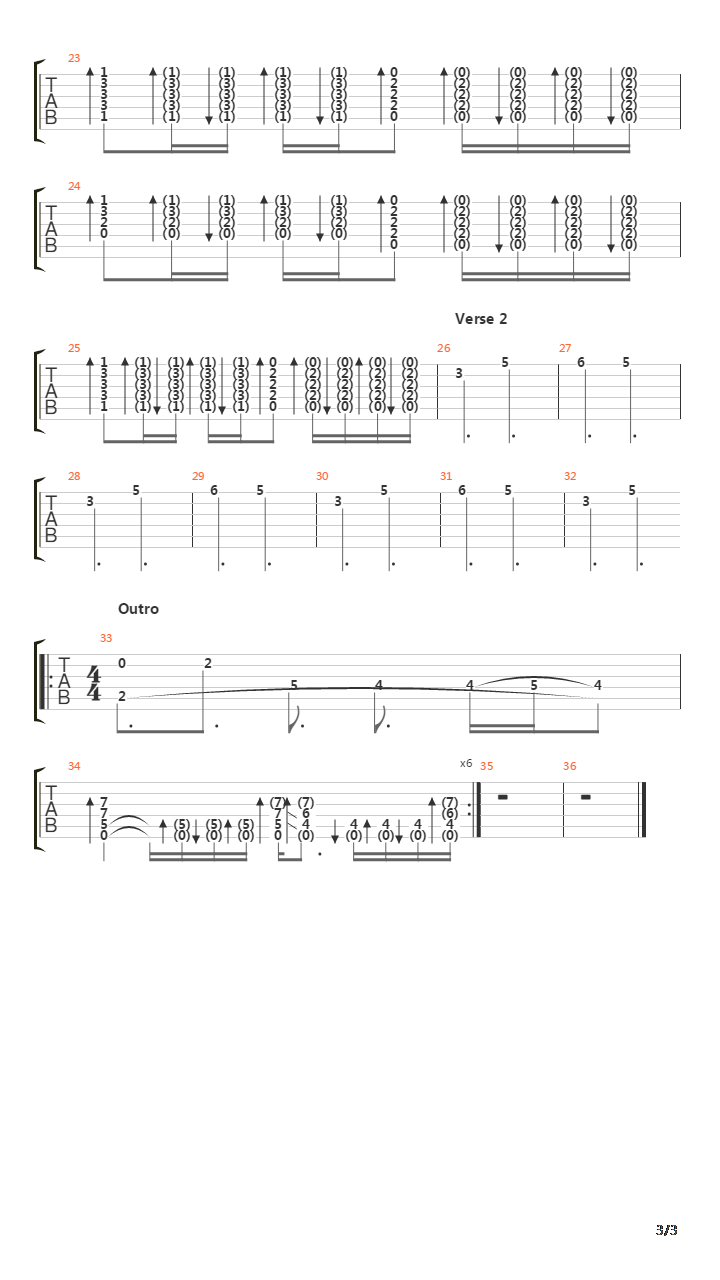 Vermilion吉他谱