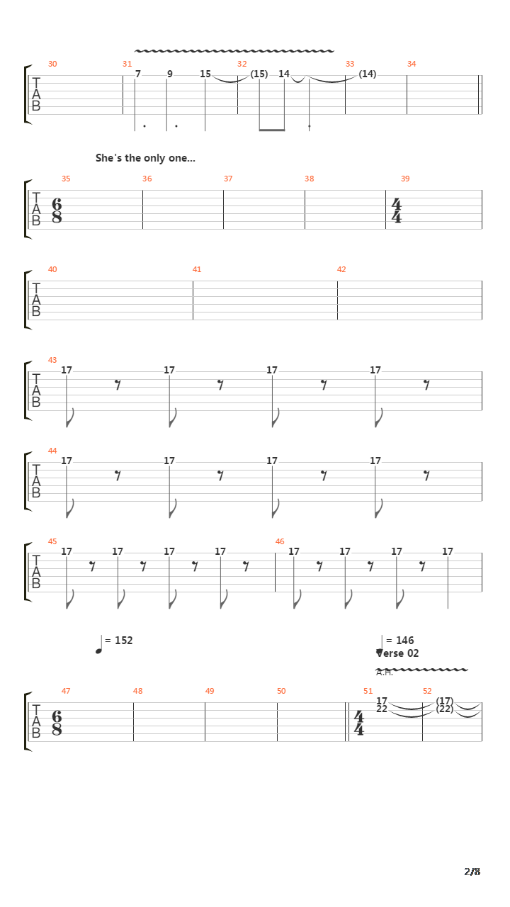 Vermilion吉他谱