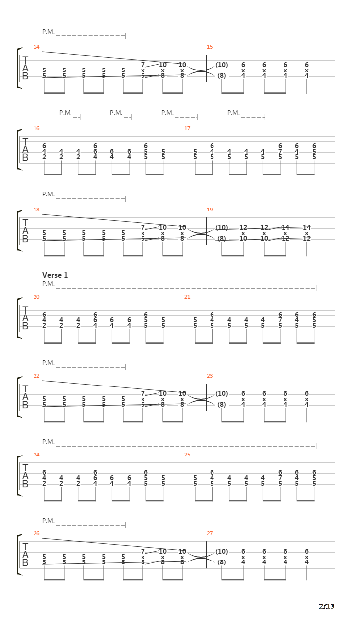 Vermilion吉他谱