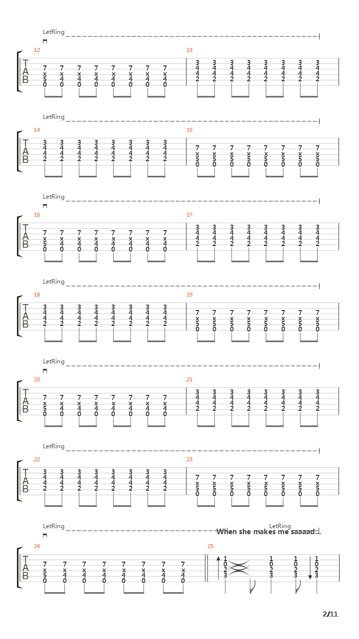 Vermillion Part 2吉他谱
