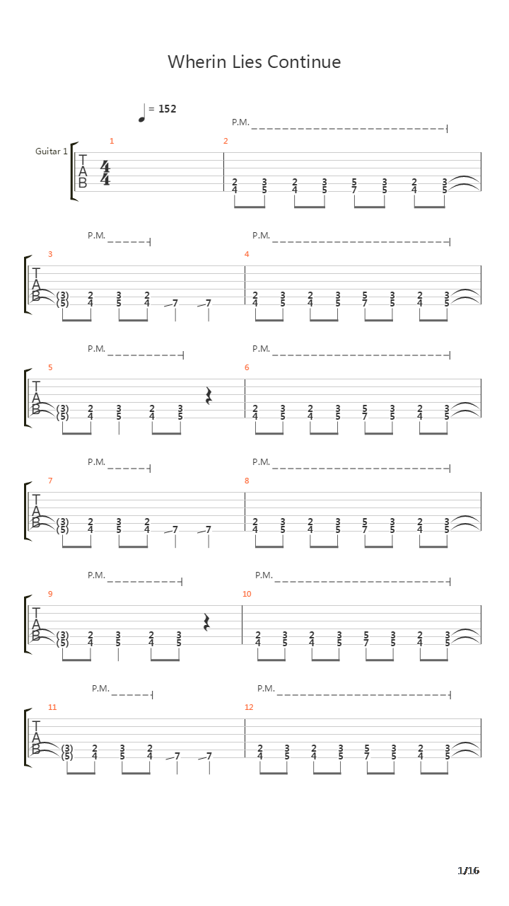 Wherein Lies Continue吉他谱
