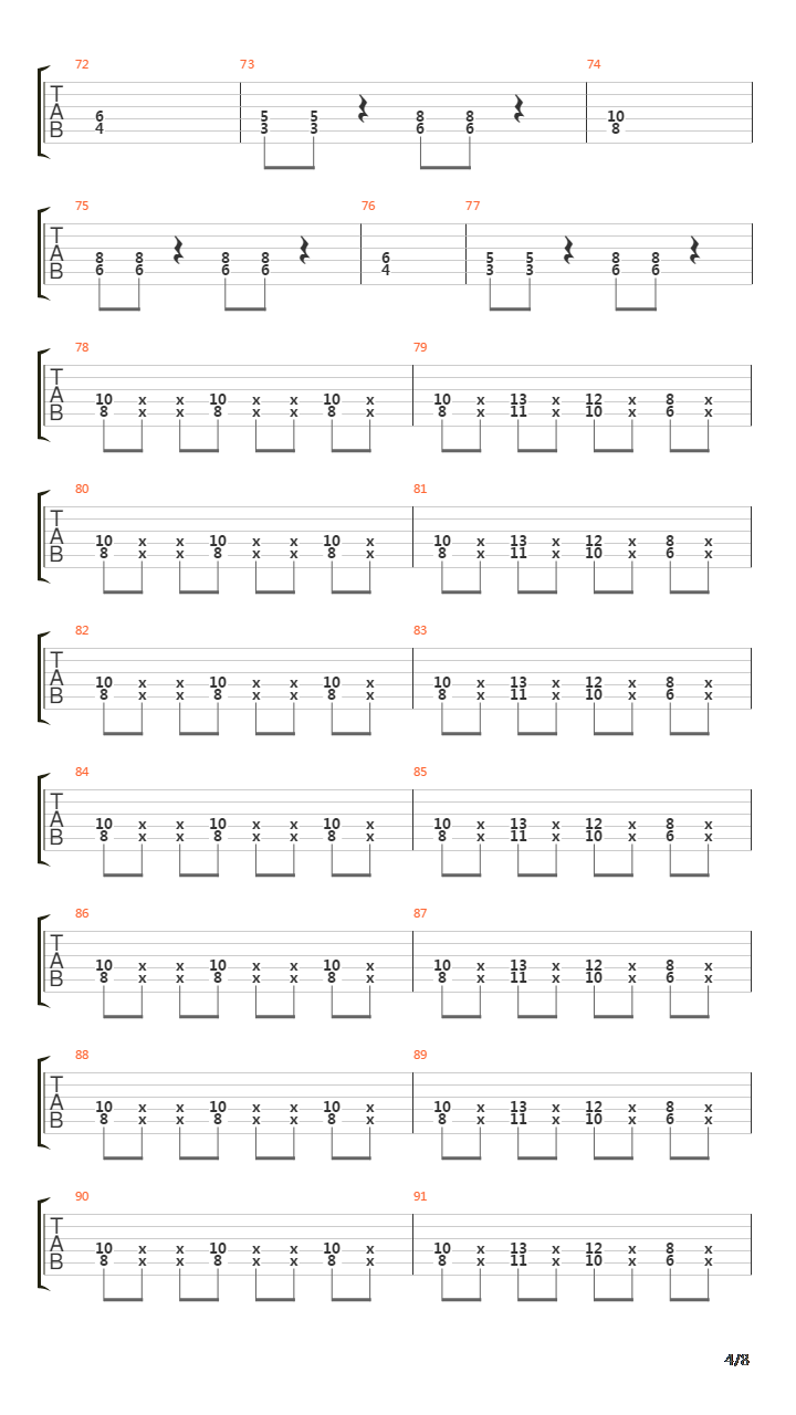 东方妖妖梦 - The Maximum Moving About吉他谱