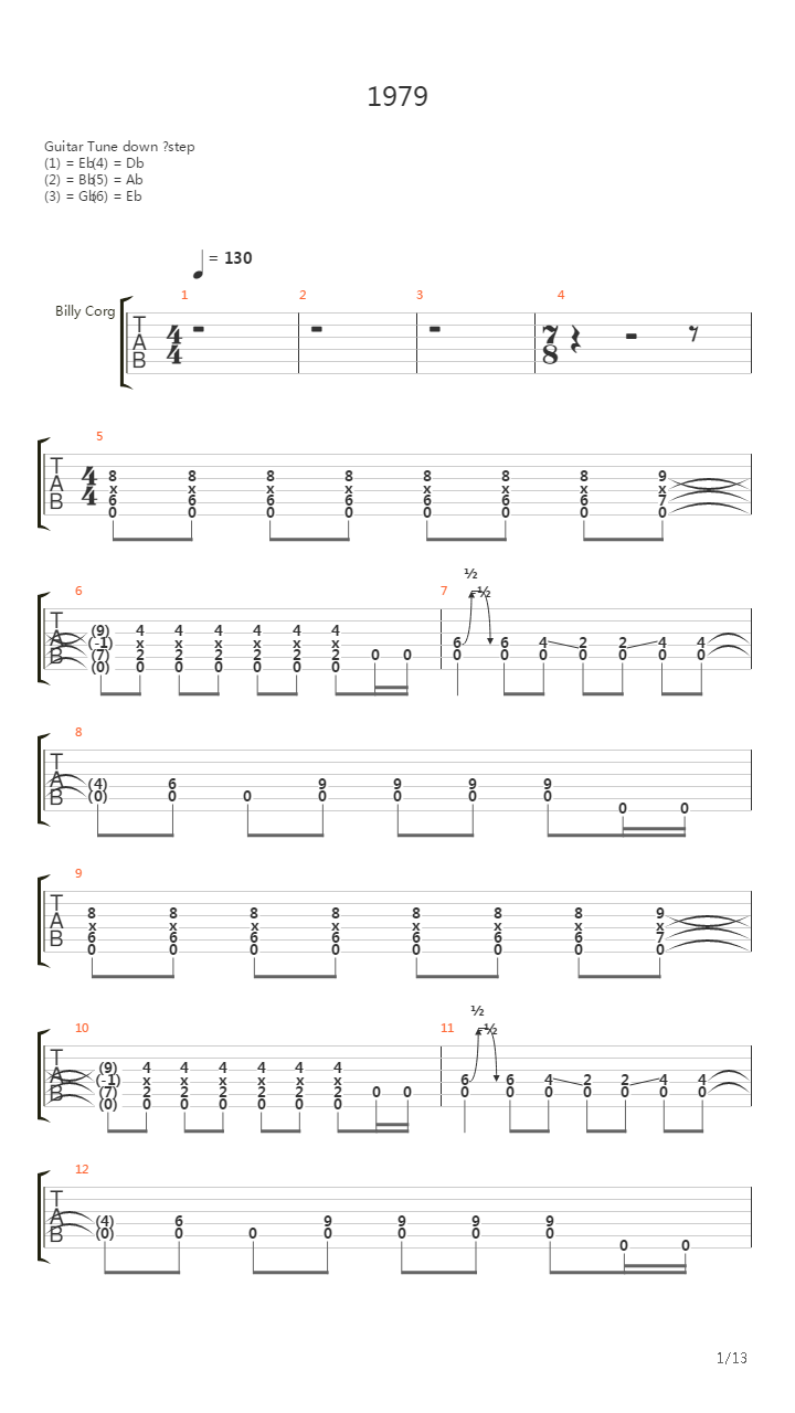 1979吉他谱