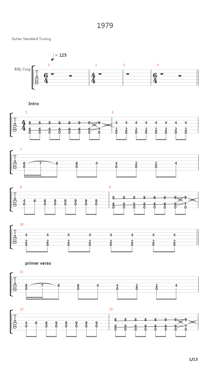 1979吉他谱