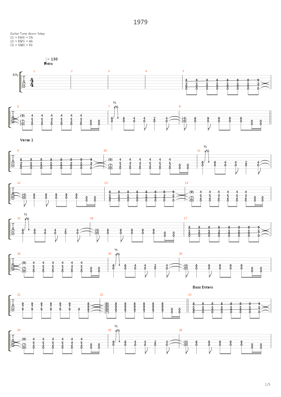 1979吉他谱