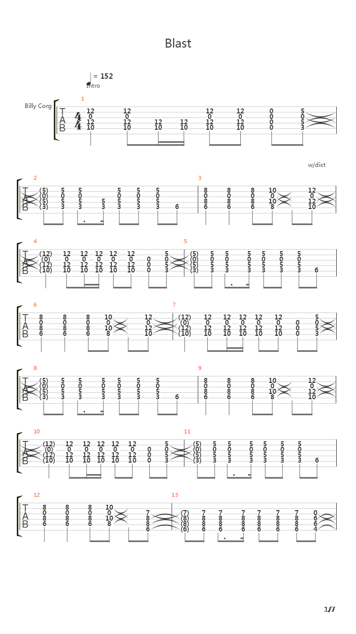 Blast吉他谱