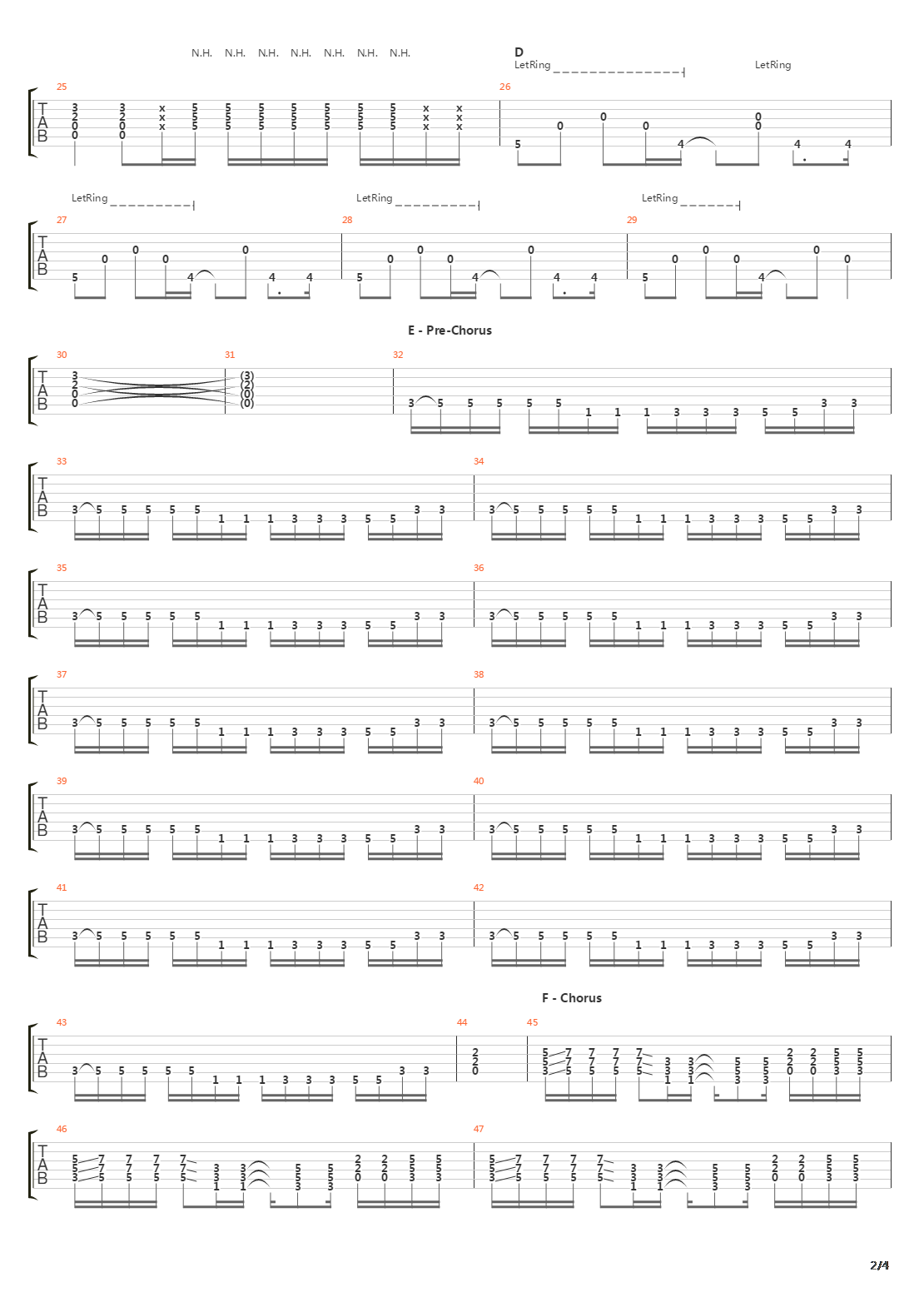 Bury Me吉他谱