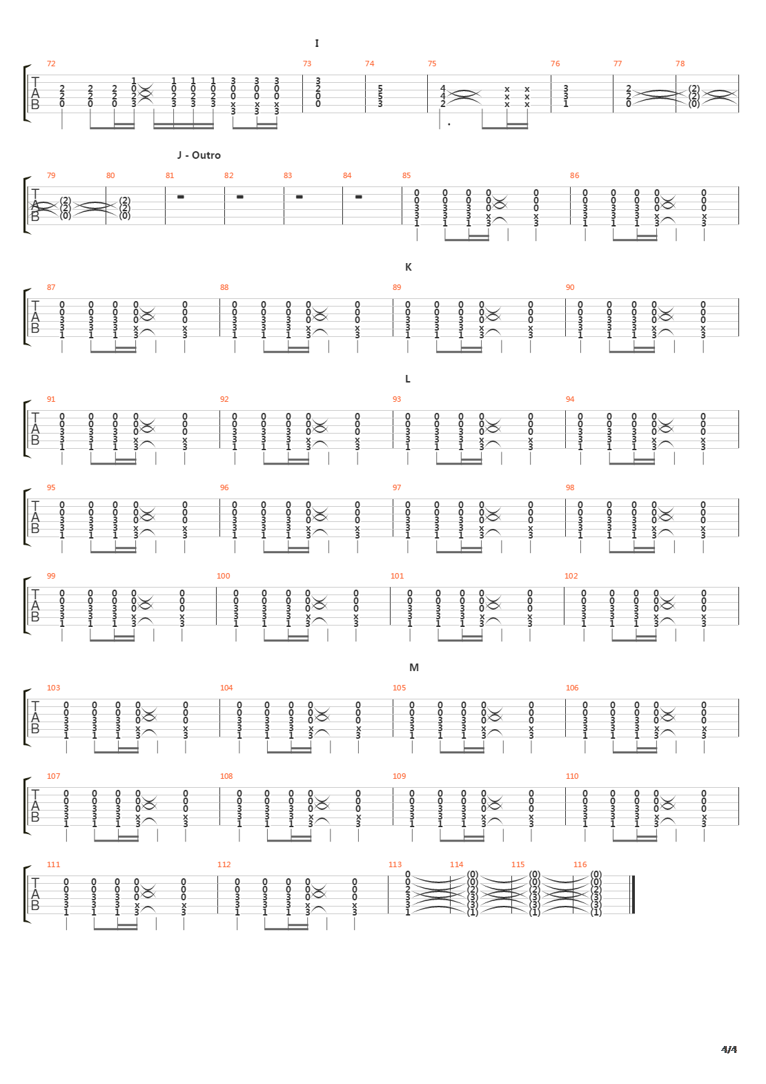 Bury Me吉他谱