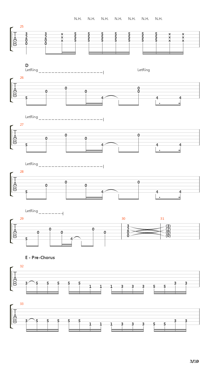 Bury Me吉他谱