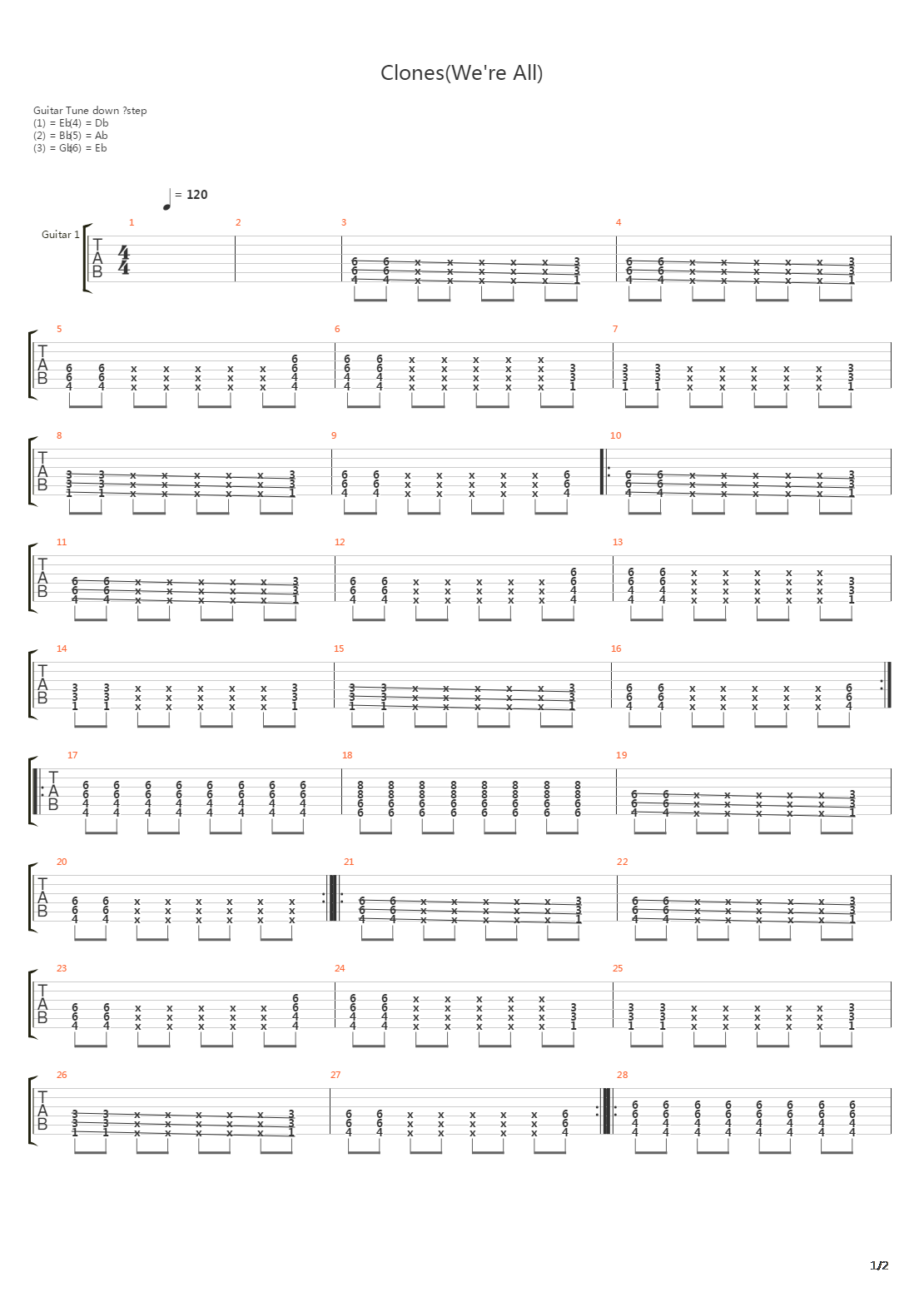 Clones Were All吉他谱