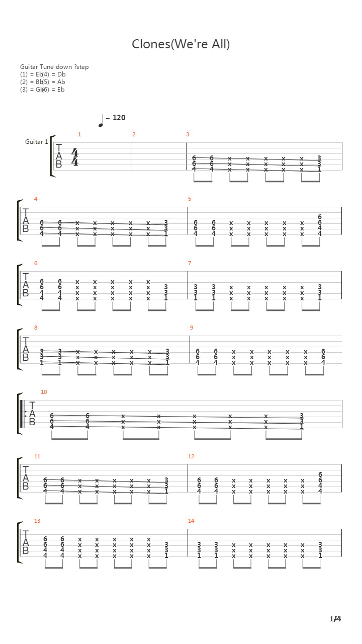 Clones Were All吉他谱