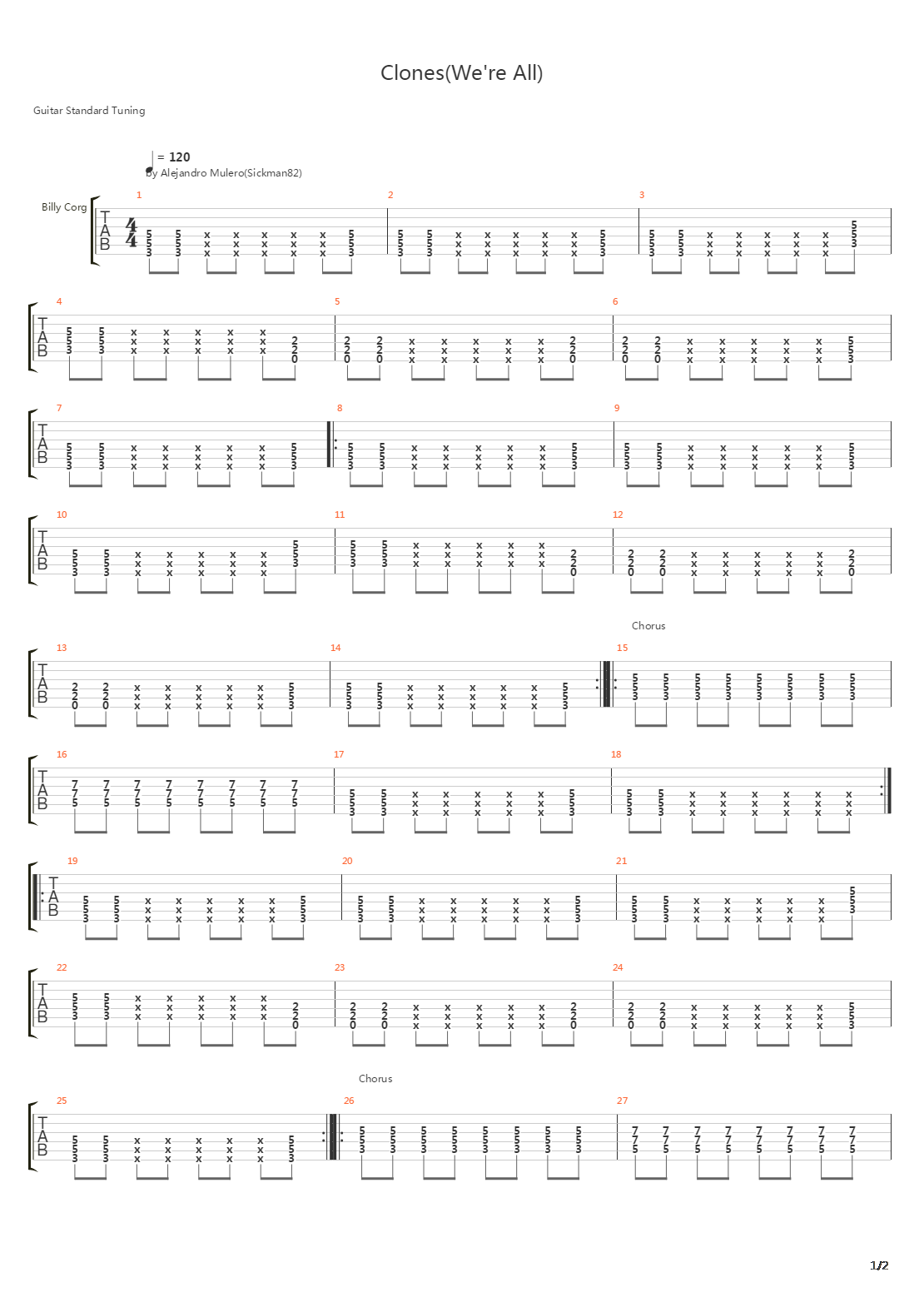 Clones Were All吉他谱