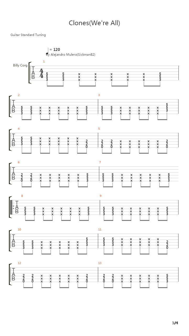 Clones Were All吉他谱