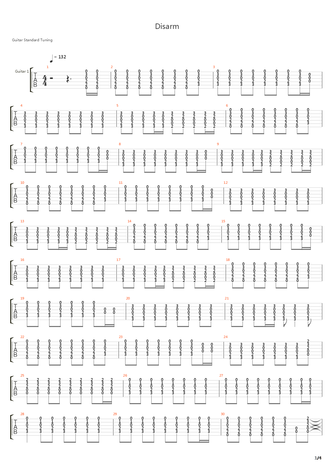 Disarm吉他谱