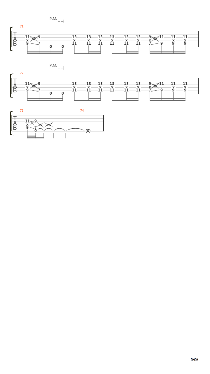 East吉他谱