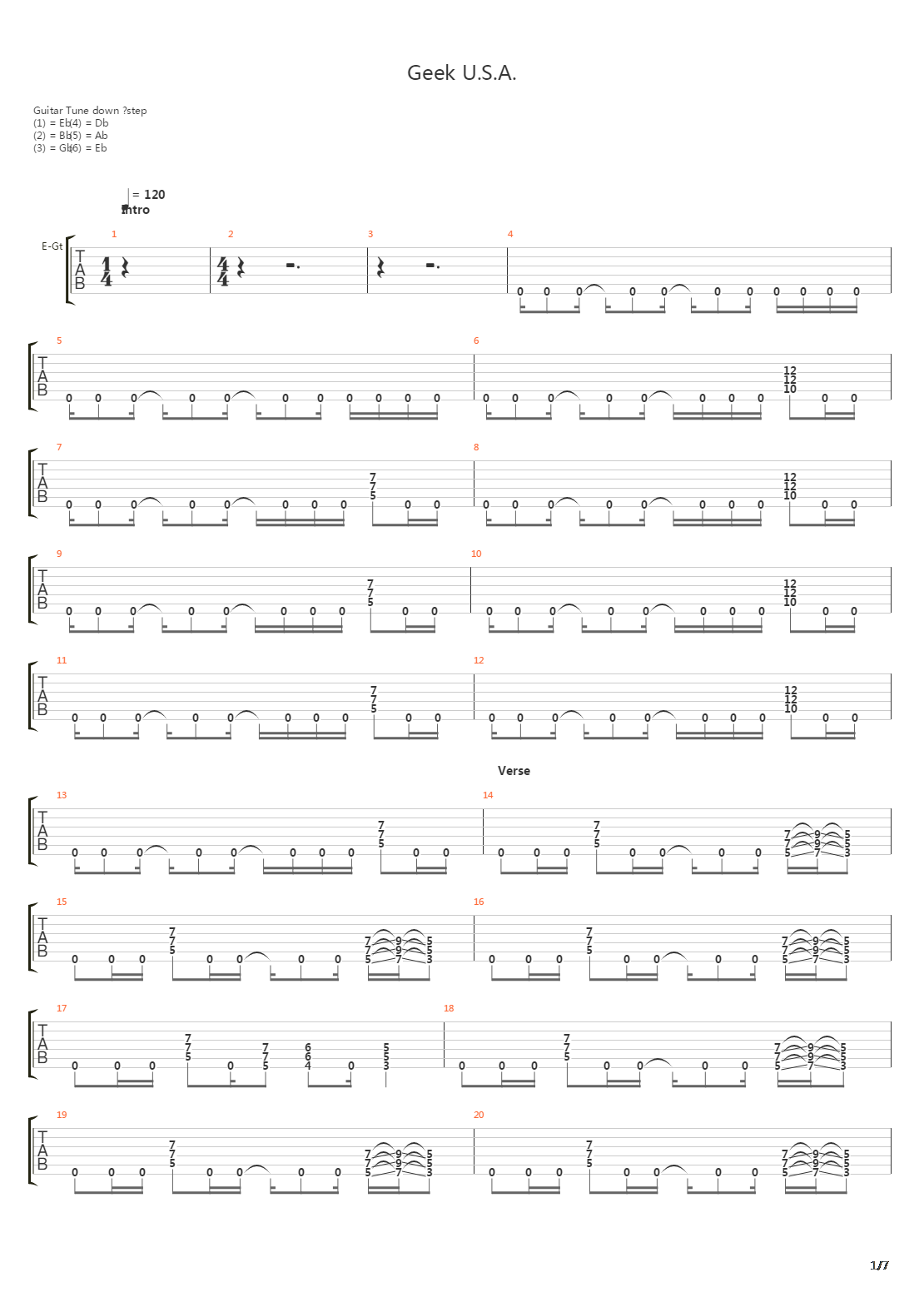 Geek Usa吉他谱