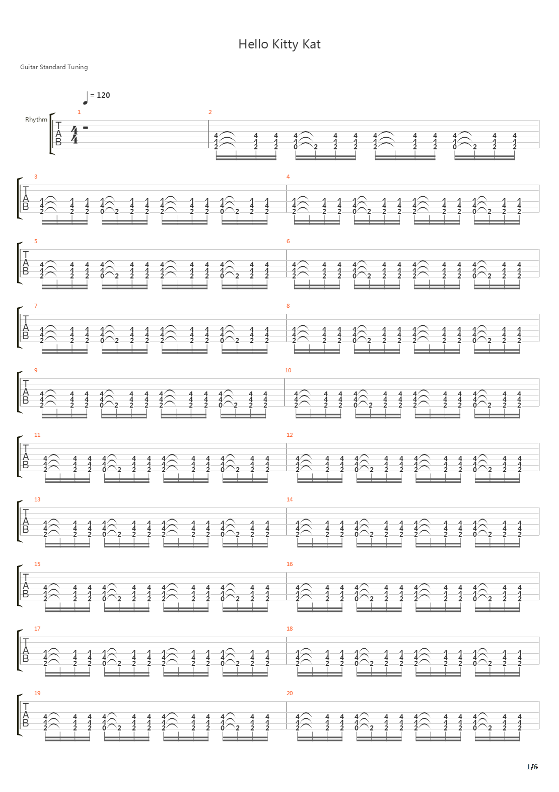 Hello Kitty Kat吉他谱