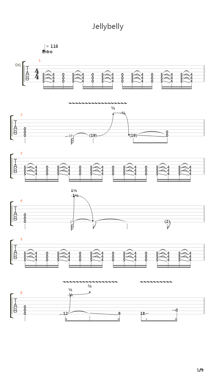 Jellybelly吉他谱