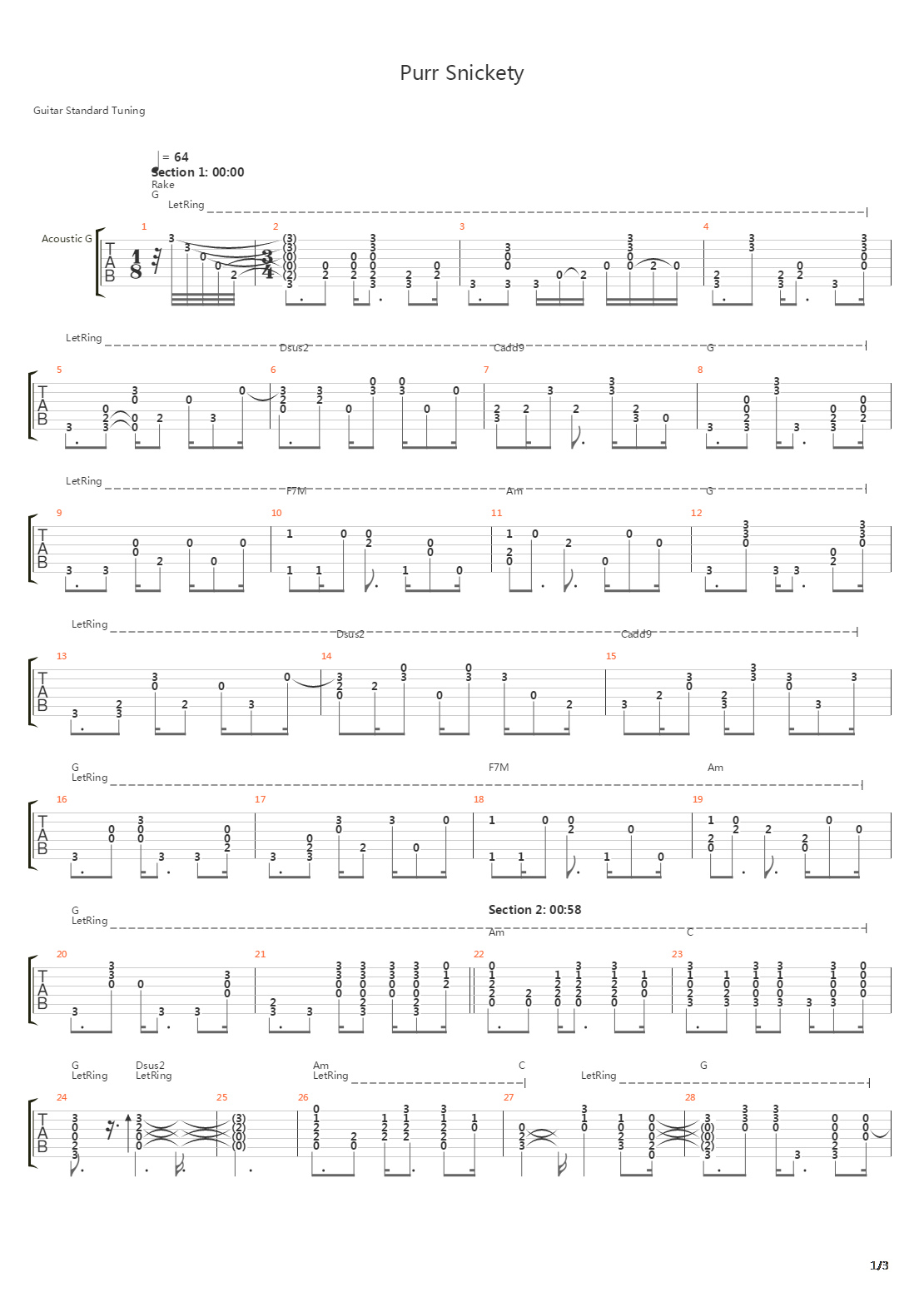 Purr Snickety吉他谱