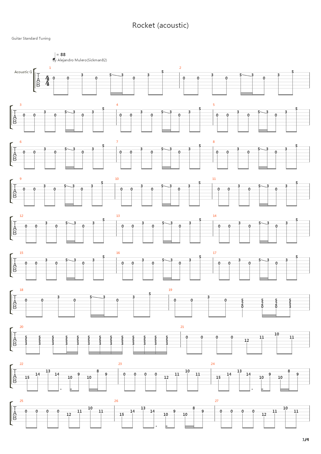 Rocket吉他谱