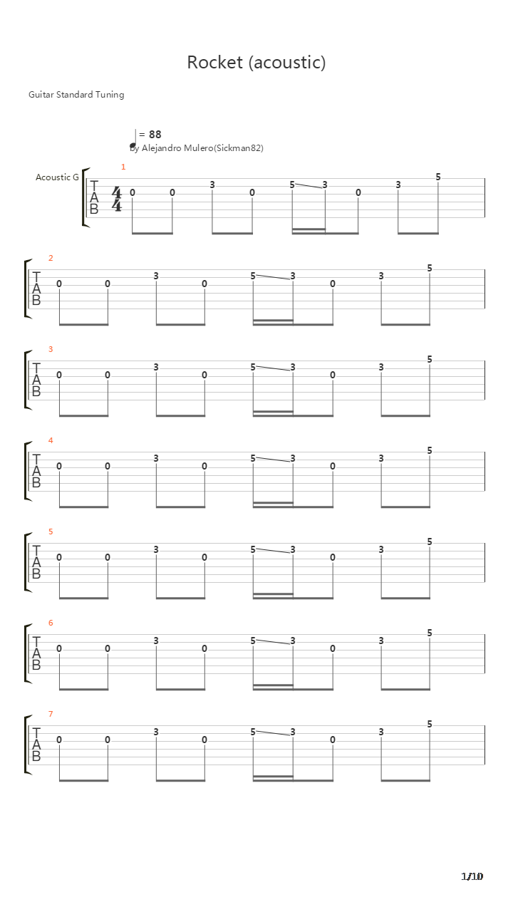 Rocket吉他谱