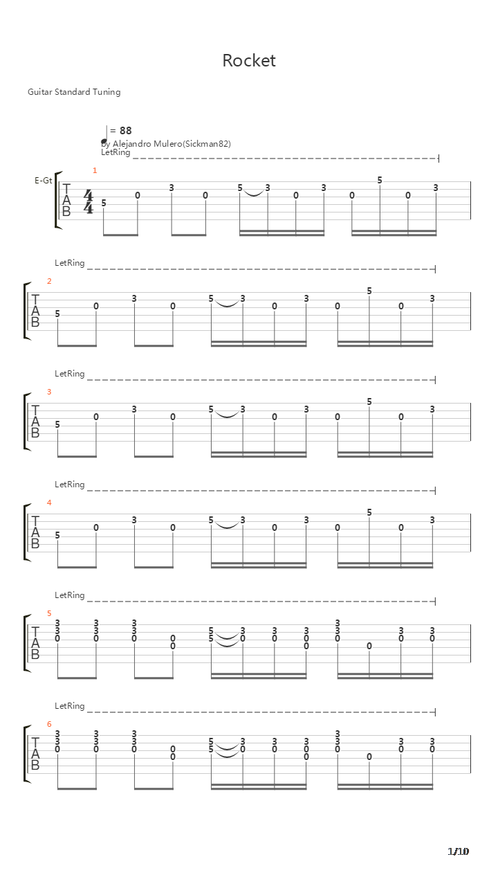 Rocket吉他谱