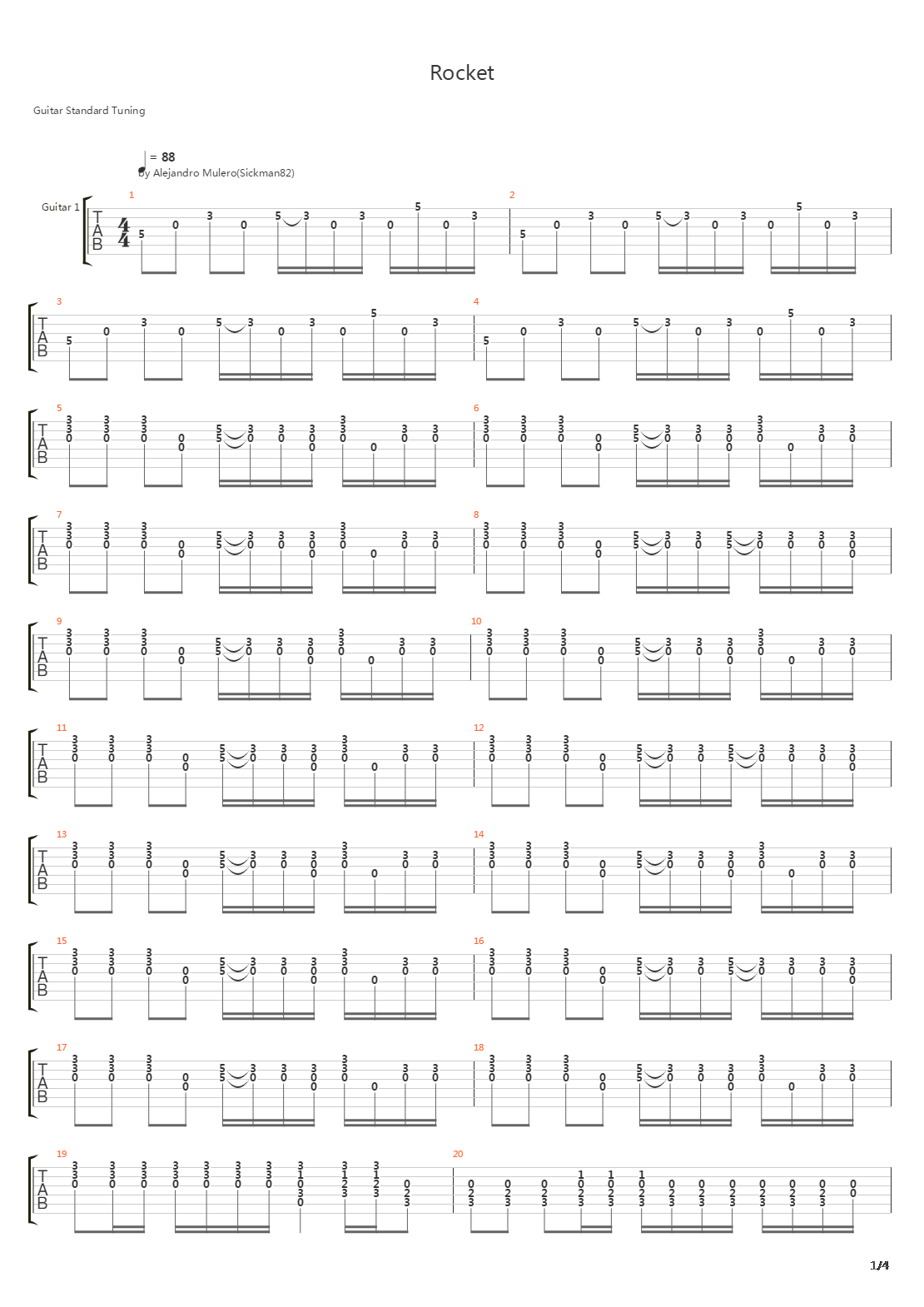 Rocket吉他谱