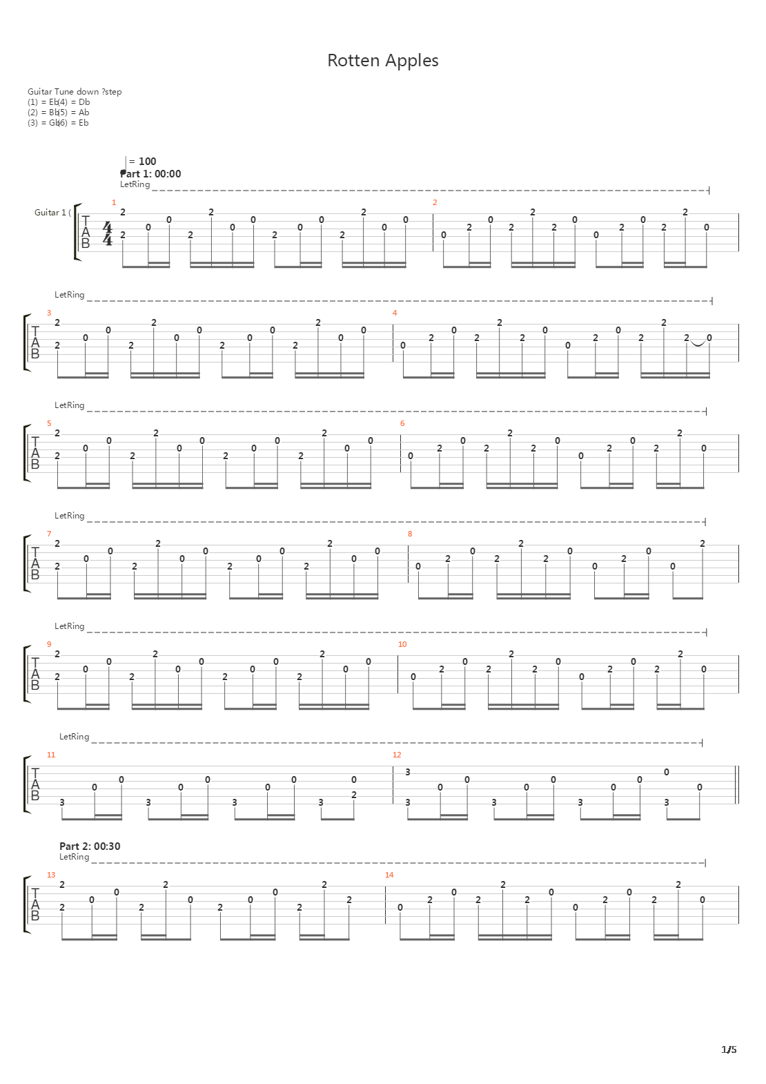 Rotten Apples吉他谱