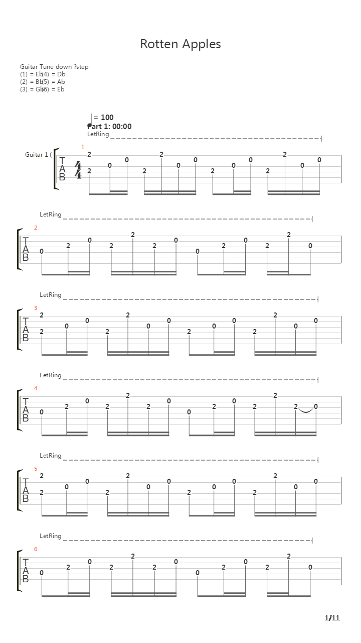 Rotten Apples吉他谱