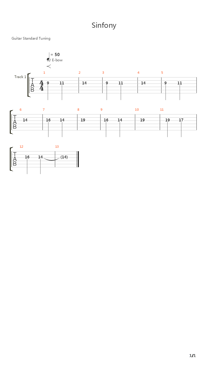 Sinfony吉他谱