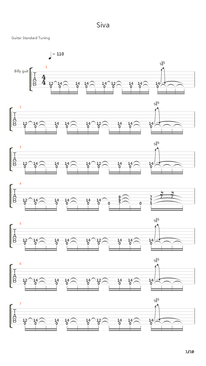 Siva吉他谱