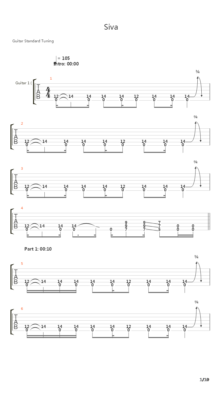 Siva吉他谱