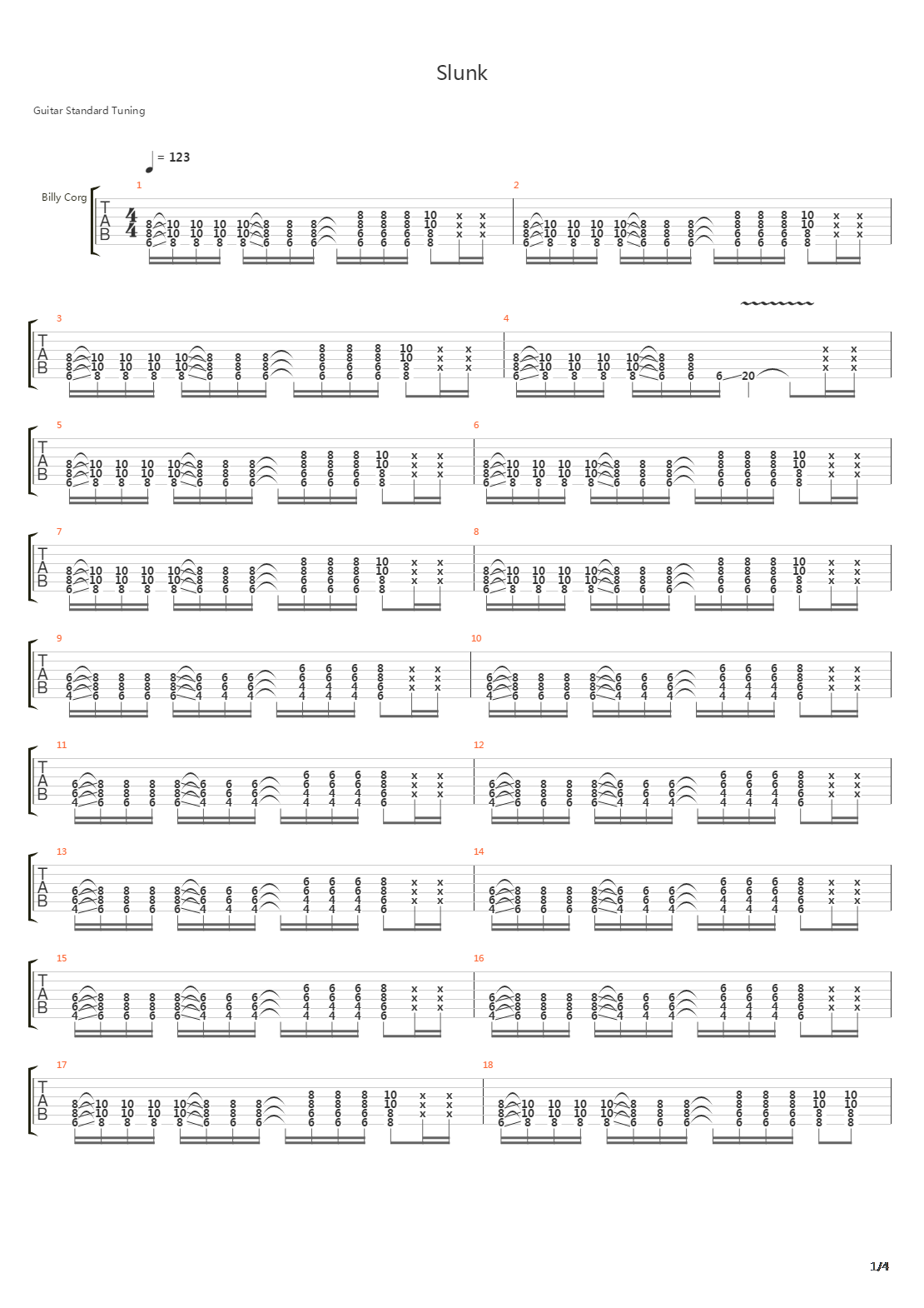 Slunk吉他谱