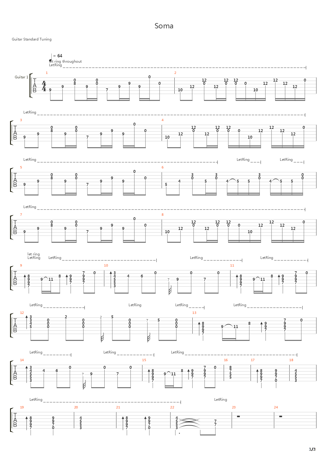 Soma吉他谱