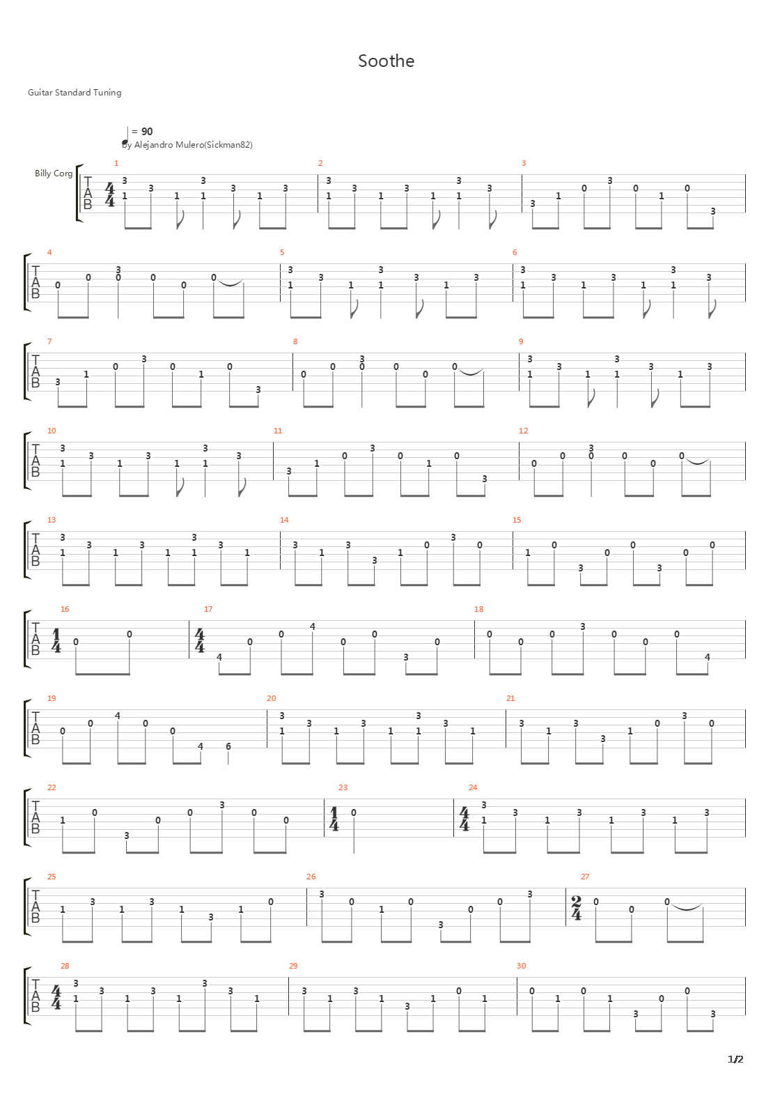 Soothe吉他谱