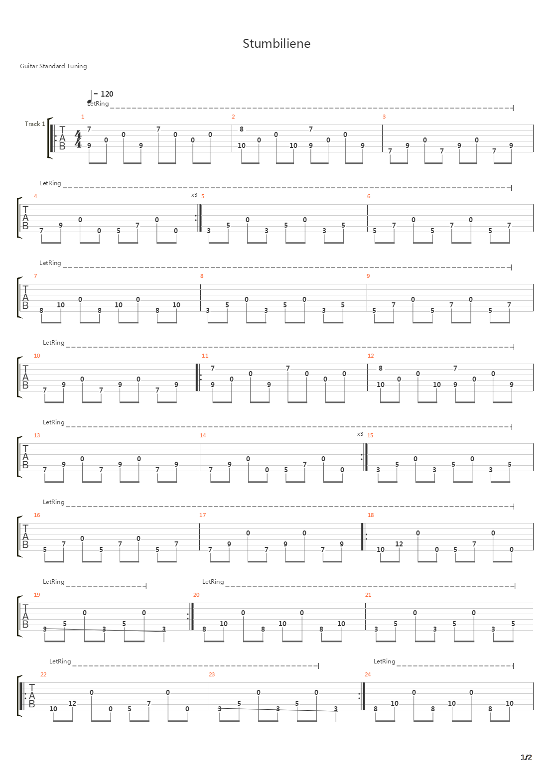 Stumbiliene吉他谱