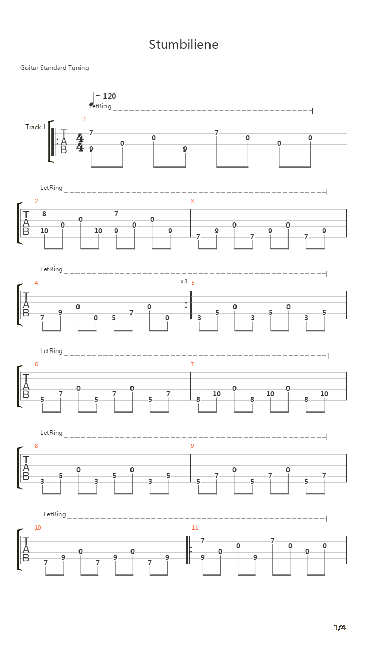 Stumbiliene吉他谱