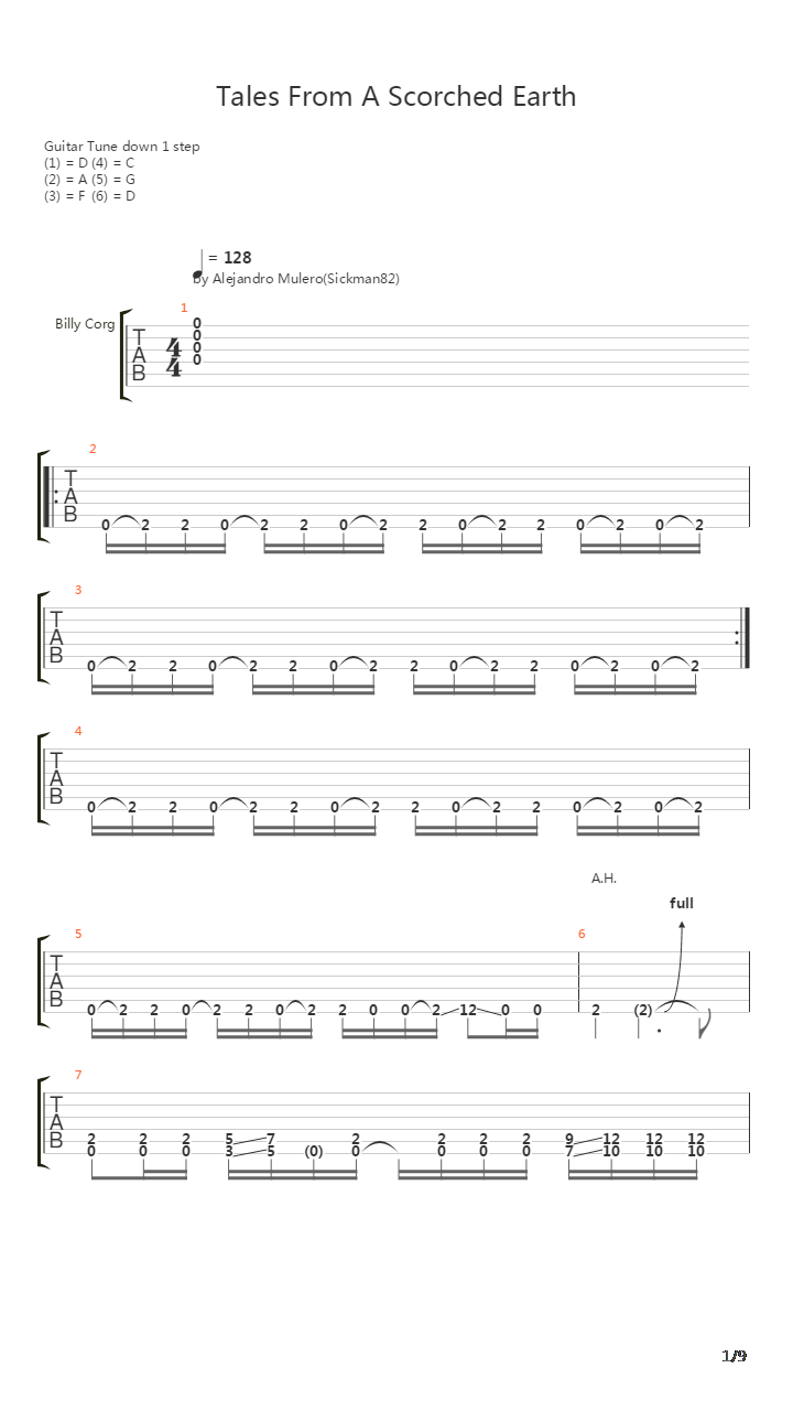 Tales From A Scorched Earth吉他谱
