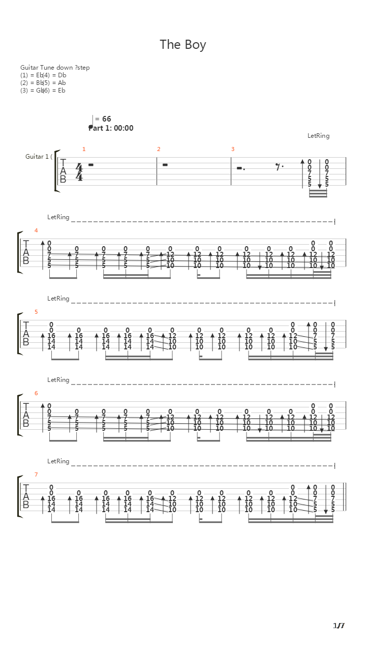 The Boy吉他谱