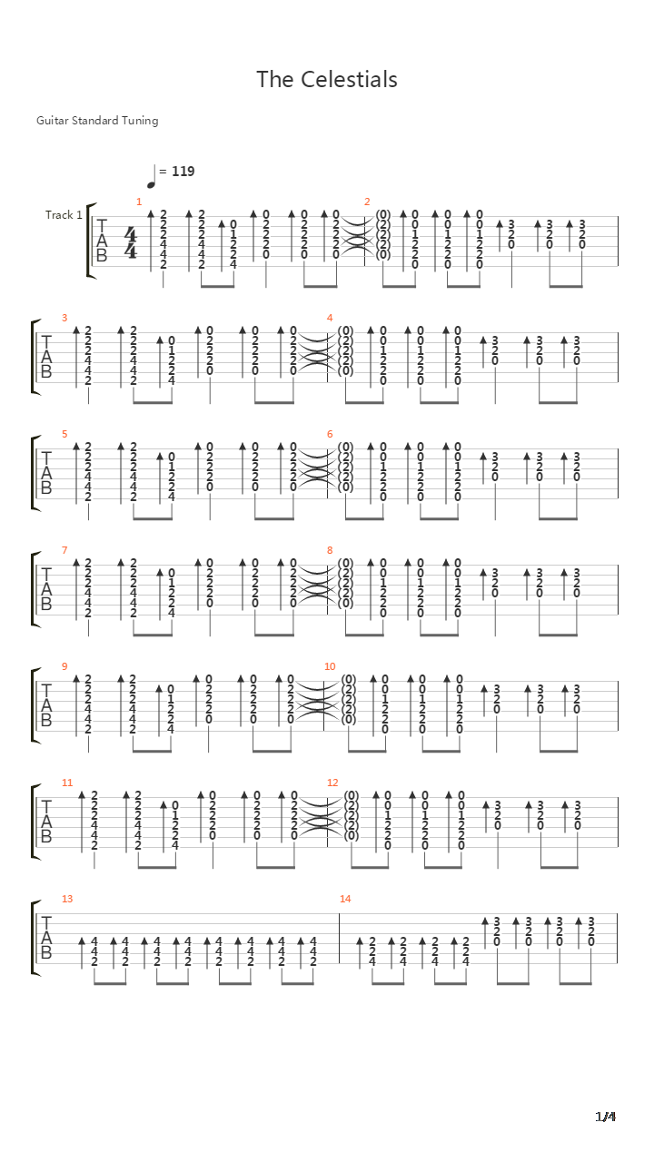 The Celestials吉他谱