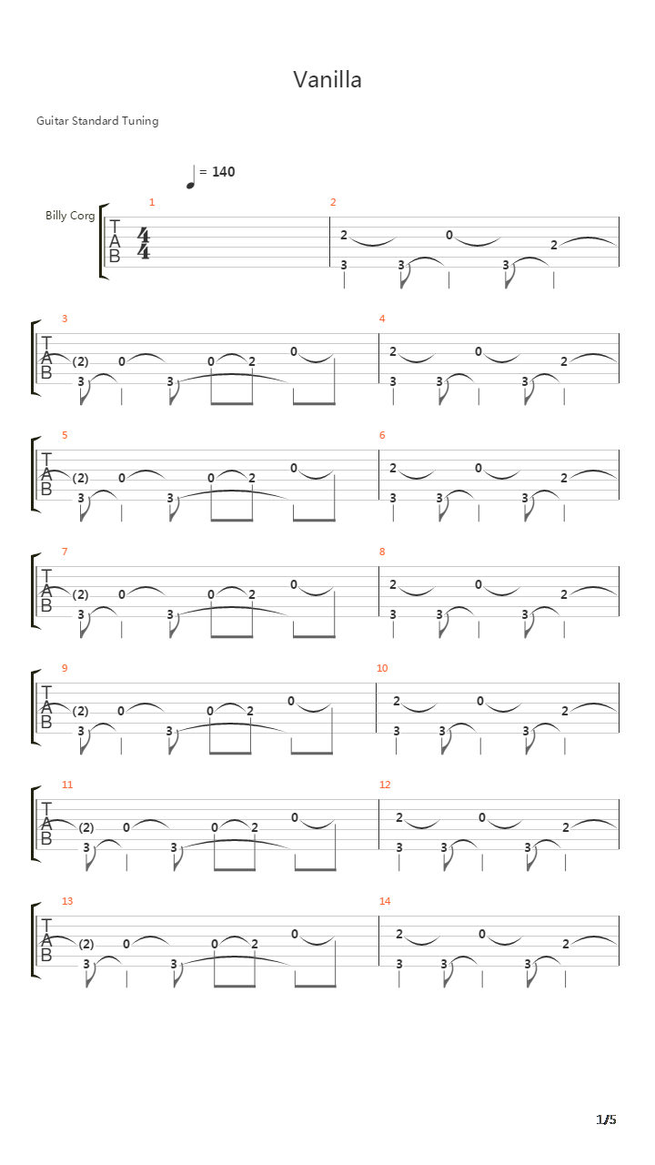 Vanilla吉他谱