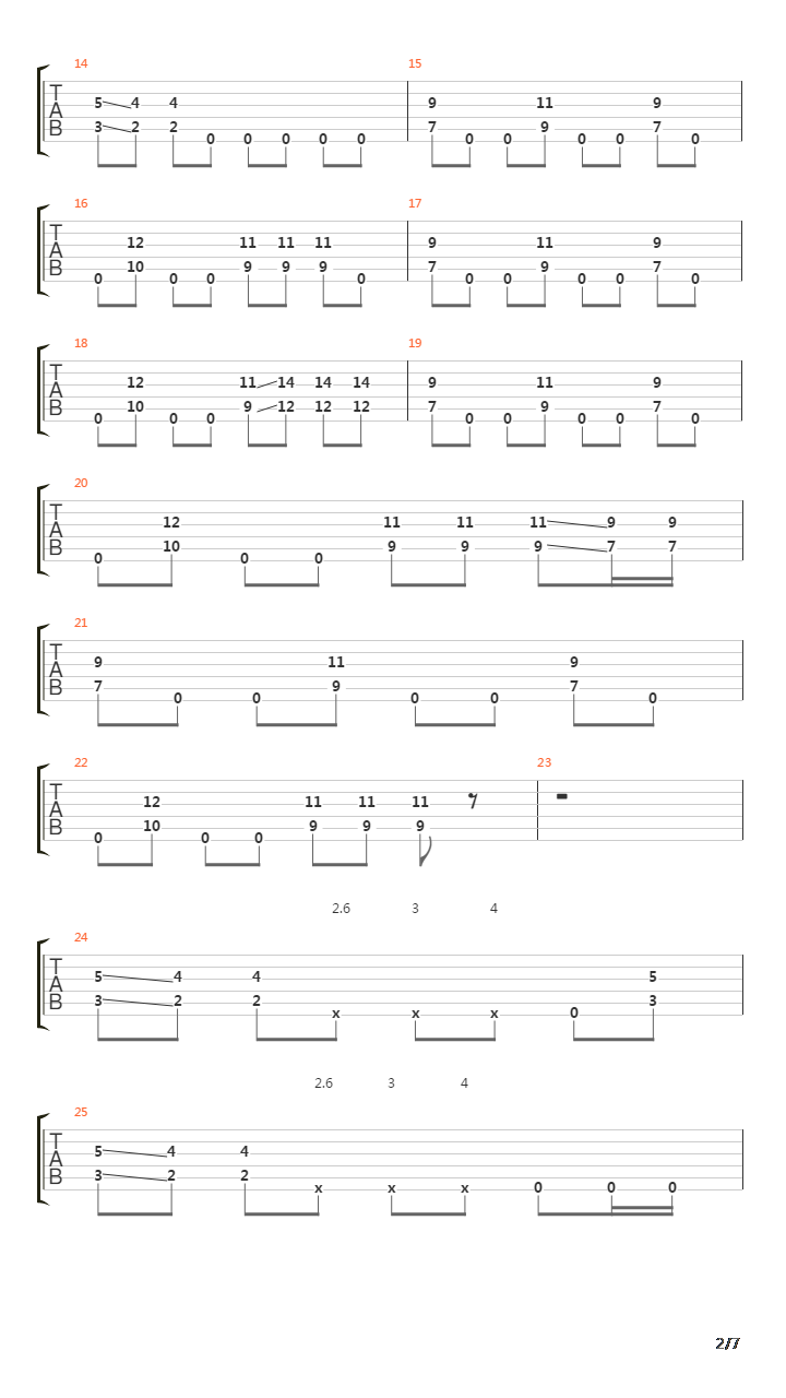 Zero吉他谱