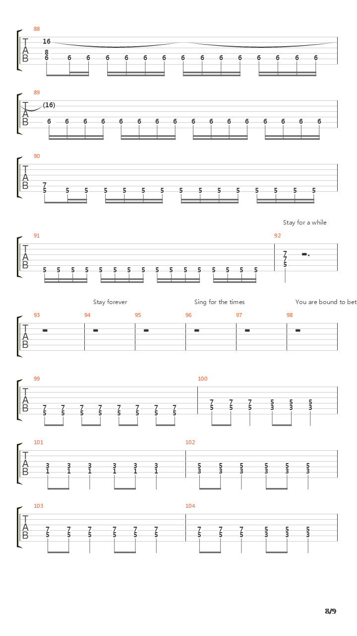 8th Commandment吉他谱