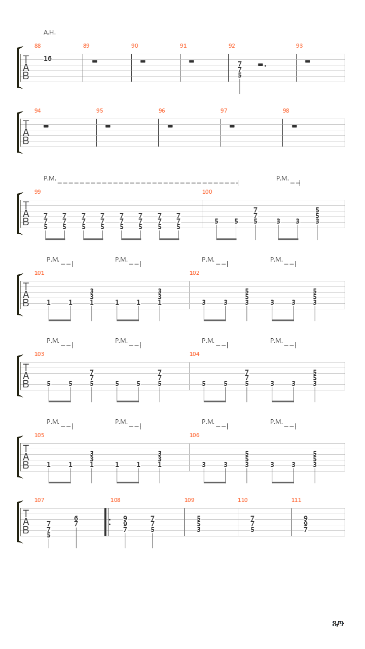 8th Commandment吉他谱