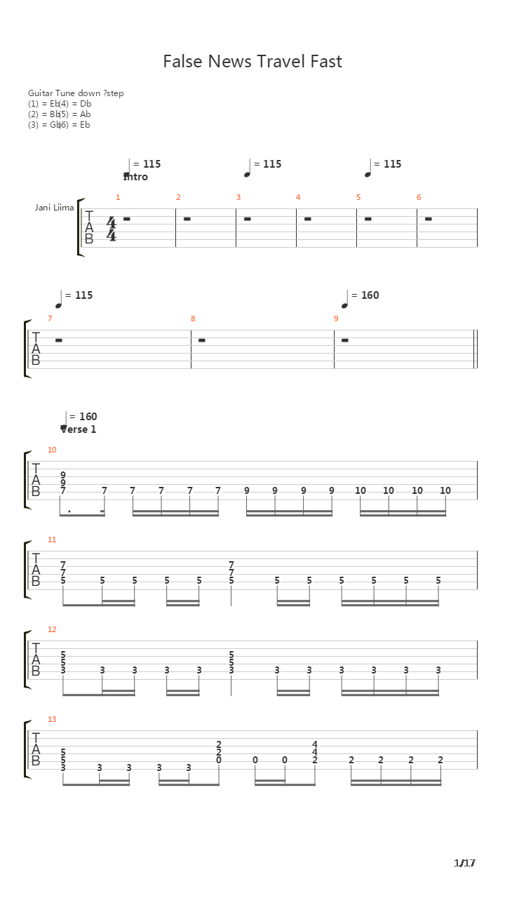 False News Travel Fast吉他谱